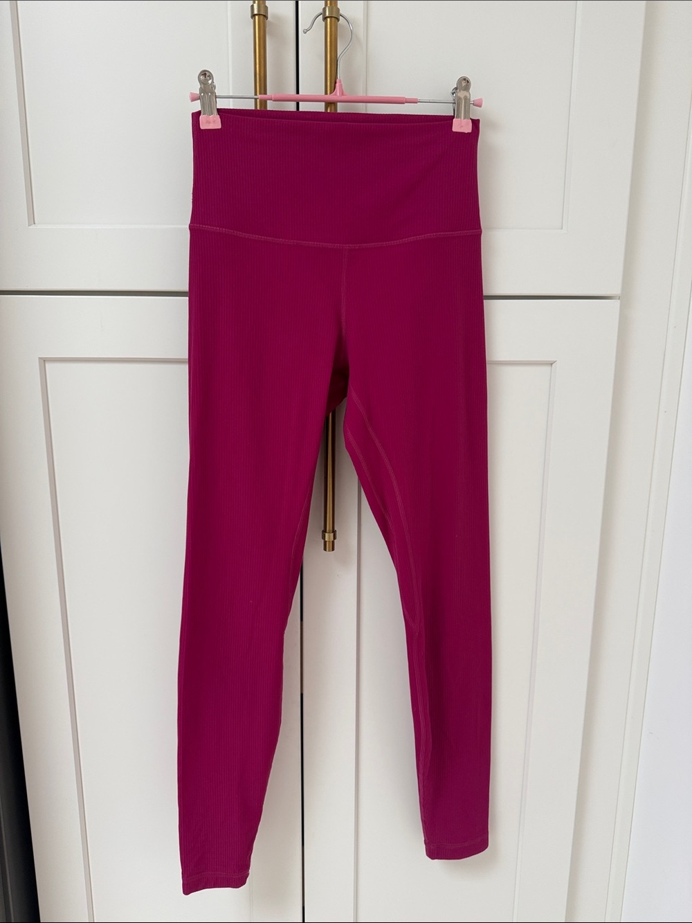 lululemon athletica Ribbed High-Waist Leggings — Magenta